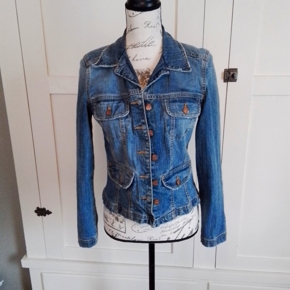 A line vintage denim jacket - Picture 1 of 6